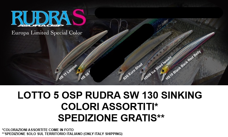 Lotto 5 O.S.P Rudra 130 SW Limited Edition + Spedizione Gratis - Clicca l'immagine per chiudere